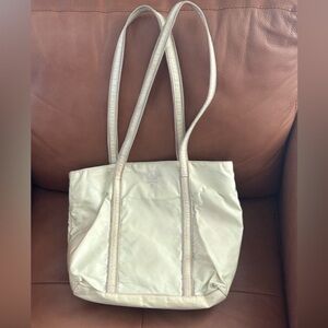 Prada Lime Green Nylon Tote Bag with Card